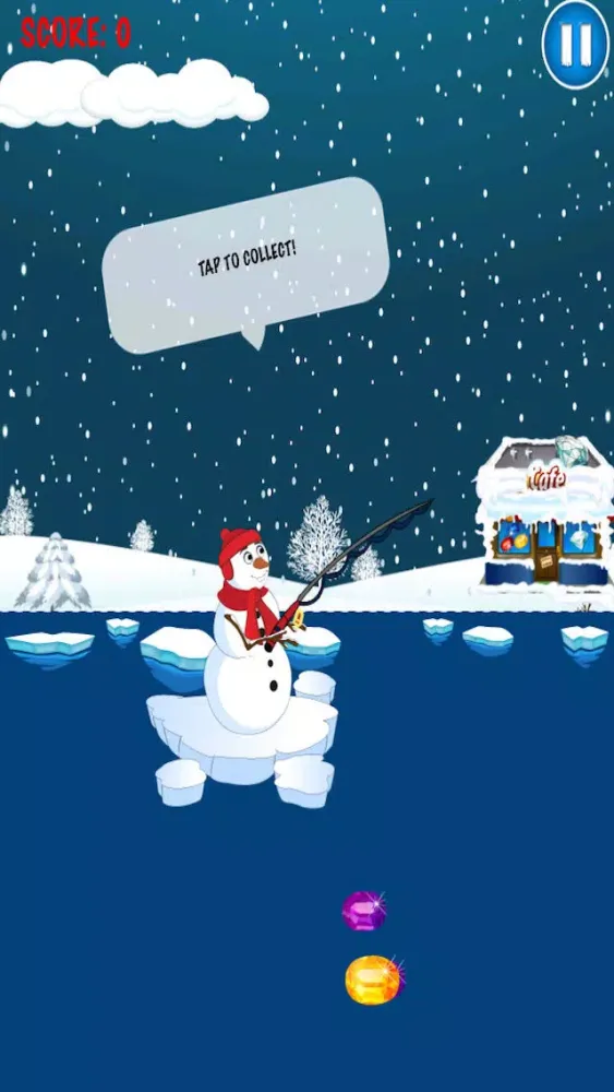 Captures d'écran de Mr. Snowman's Frozen Jewel Fishing Game FREE- A Frosty Fall-ing Extravaganza