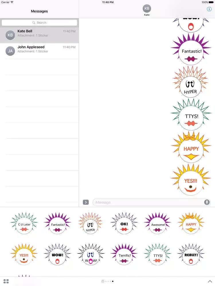 Positive Emotions Emoji Face Stickers iPad  स्क्रीनशॉट