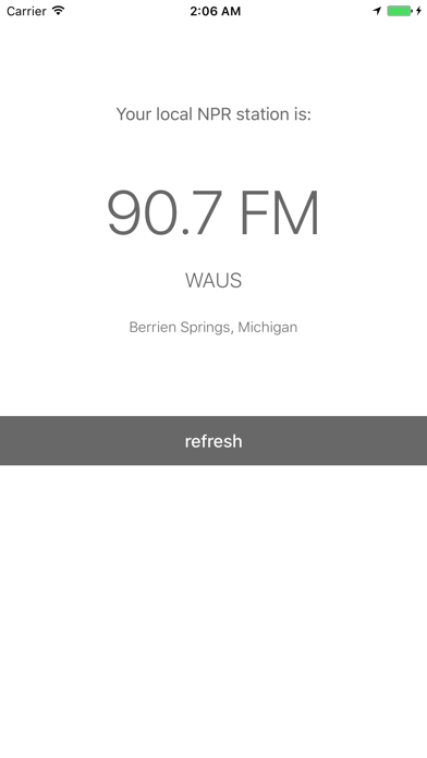 Tangkapan layar NPR Finder - Instant NPR Station Locator