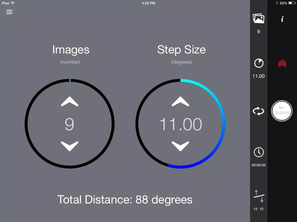 Tangkapan layar Swivl DSLR Timelapse iPad 