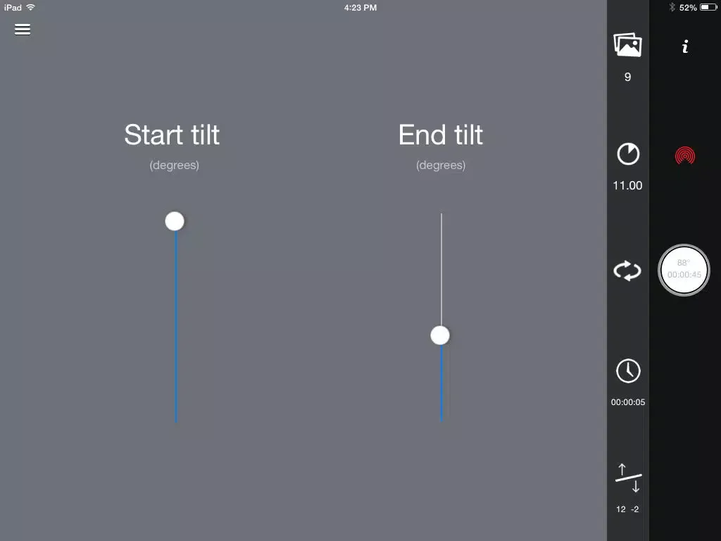 Tangkapan layar Swivl DSLR Timelapse iPad 