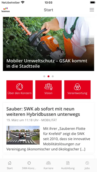 تصاویر kosmos - App des SWK-Konzerns