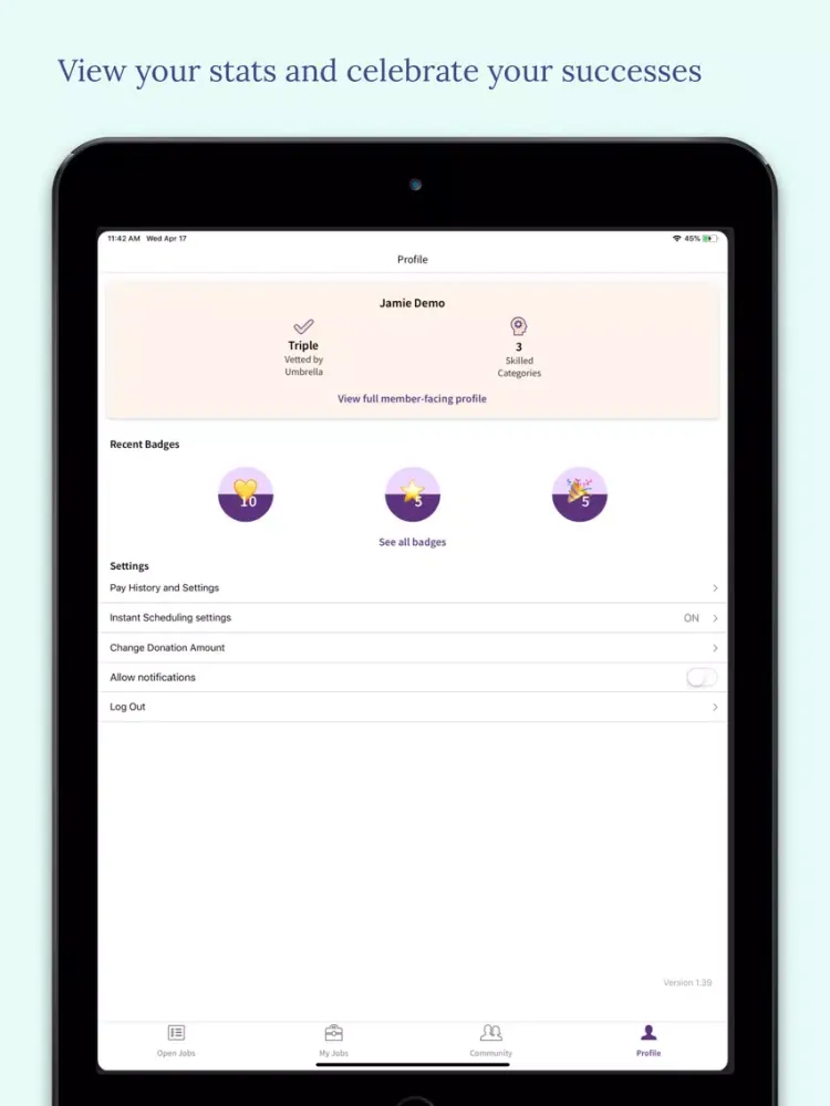 Capturas de tela do Umbrella – Help Your Community iPad 