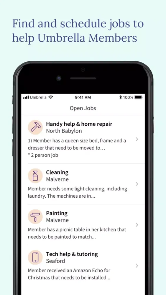 Capturas de tela do Umbrella – Help Your Community