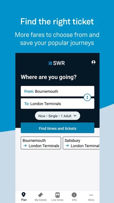 Capturas de tela do South Western Railway