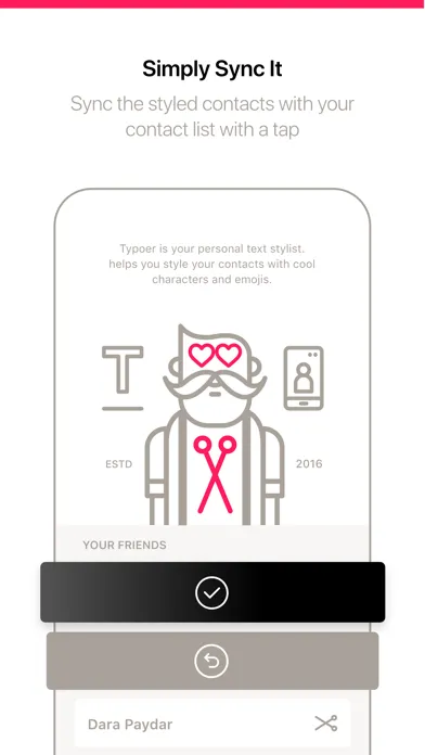 Tangkapan skrin Typoer - Style your contacts