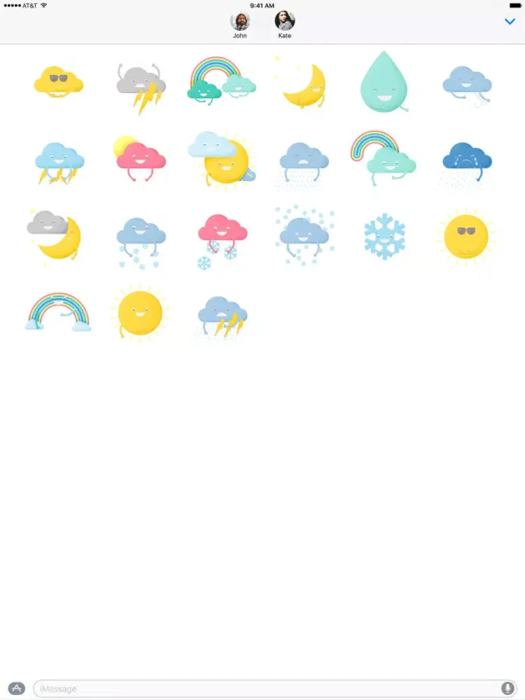 Weather Emoji Rain or Shine iPad  스크린샷