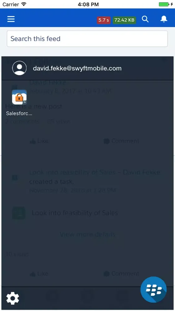 Captures d'écran de Swyft Mobile B