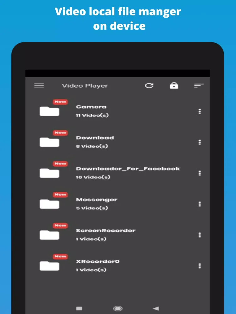 Capturas de tela do Video Player HD