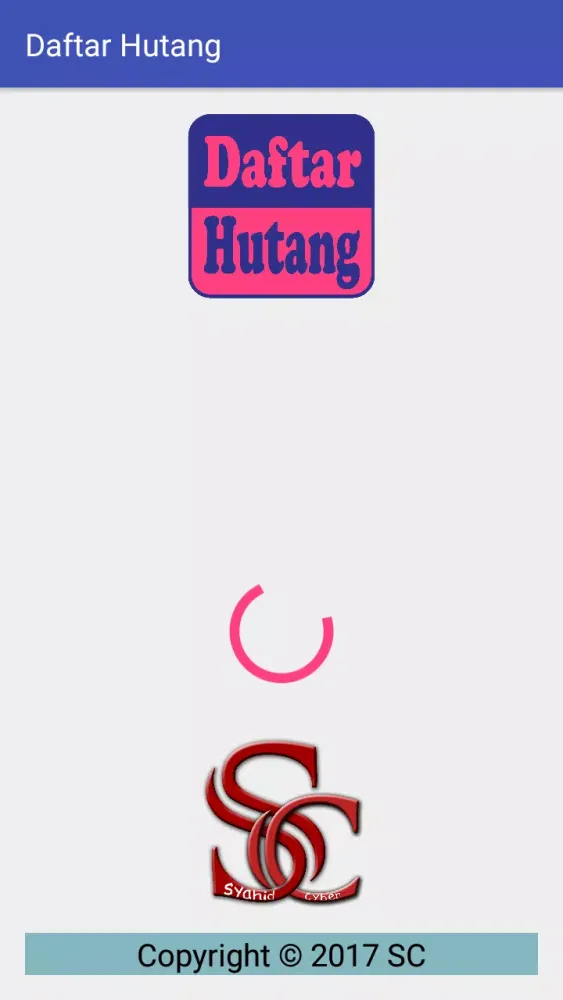 Tangkapan skrin Daftar Hutang