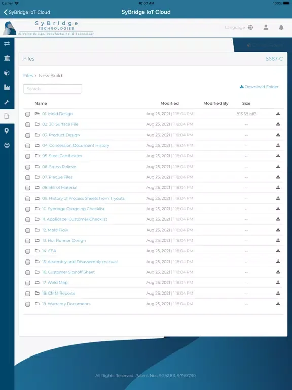 Zrzuty ekranu SyBridge IoT Cloud iPad 