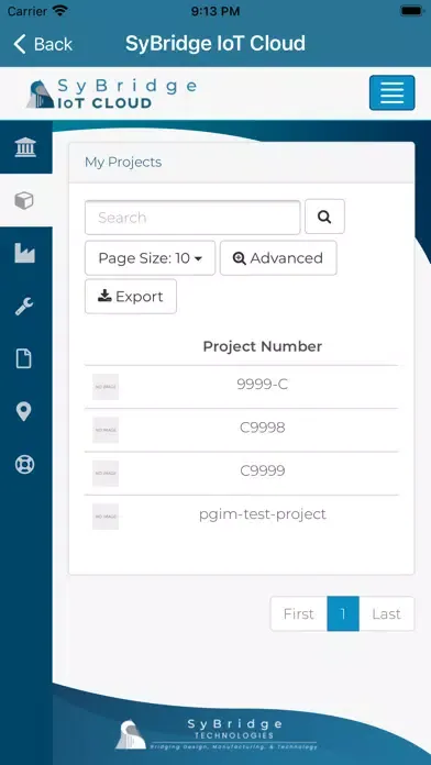 Zrzuty ekranu SyBridge IoT Cloud