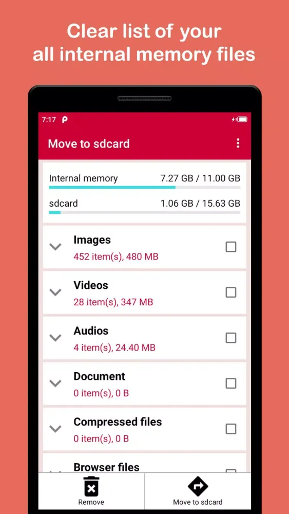 Move files to SD card Ekran Görüntüleri