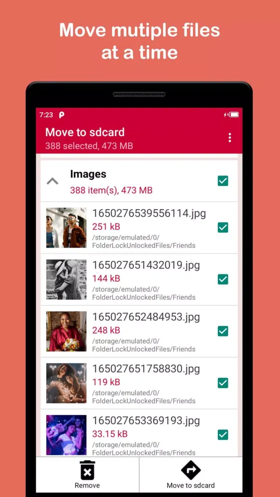 Move files to SD card Ekran Görüntüleri