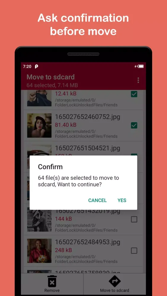 Move files to SD card Ekran Görüntüleri