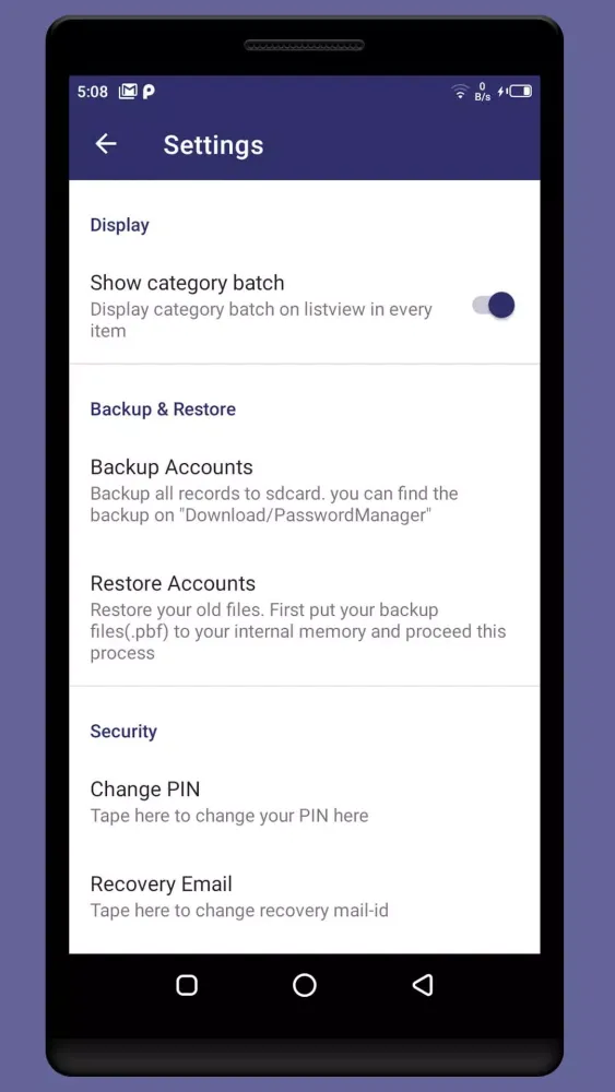 Password Manager Screenshots