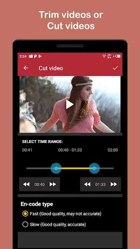 Video Cutter, compressor, crop Screenshots