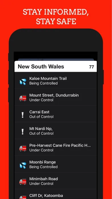 Australian Fires. Bushfire Map Screenshots