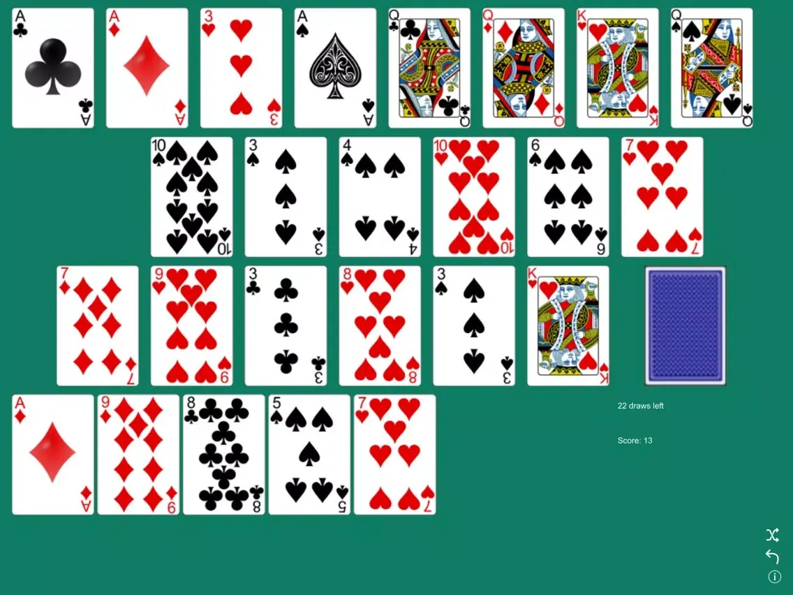 ภาพหน้าจอของ Dbl Solitaire iPad 
