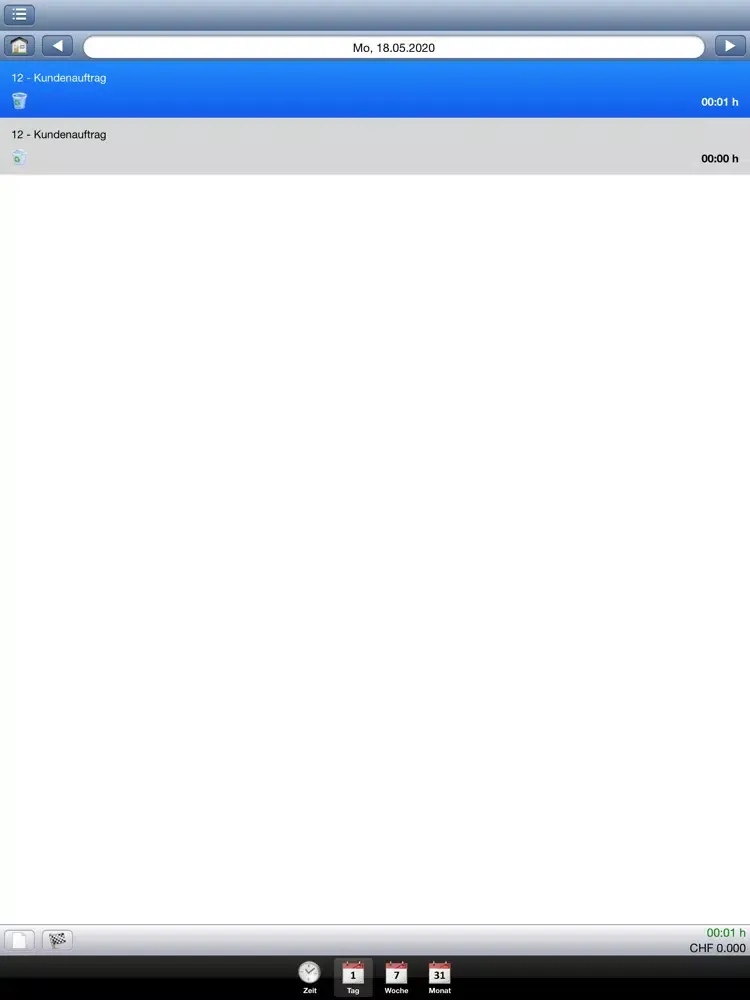 ภาพหน้าจอของ TimeApp 27 iPad 