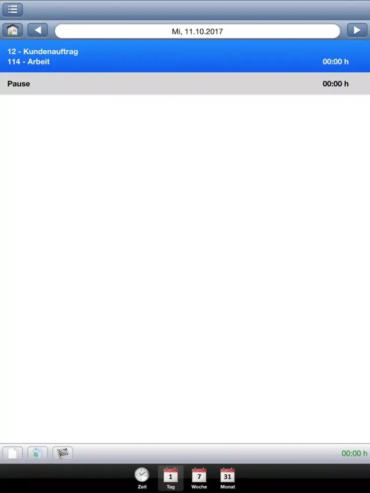 Capturas de tela do TimeApp iPad 
