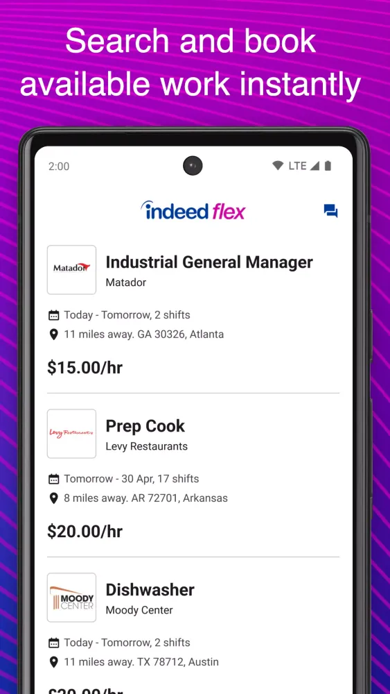 Screenshot di Indeed Flex