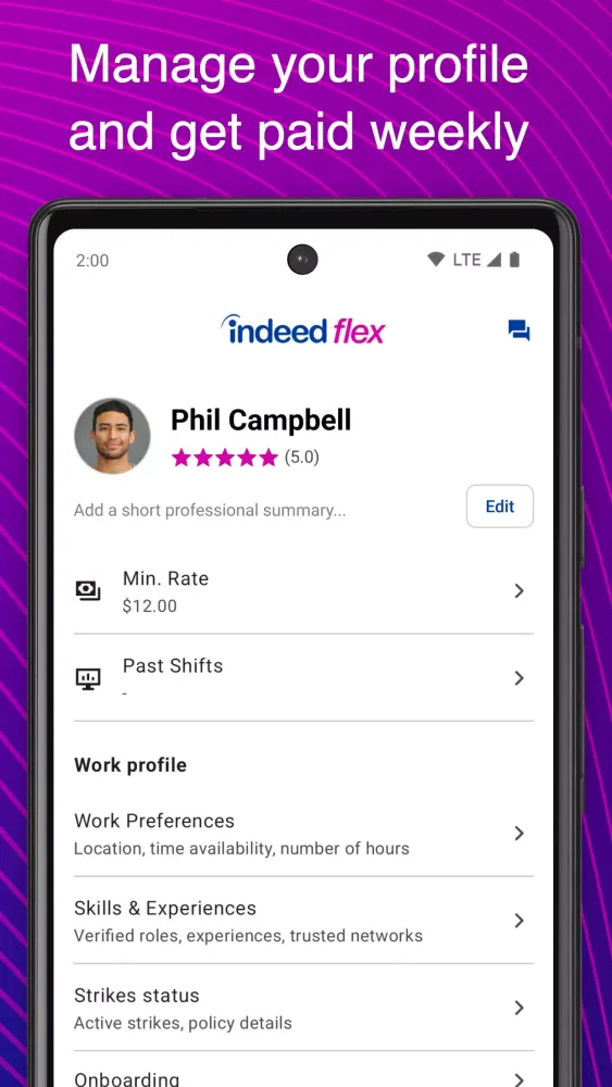Screenshot di Indeed Flex