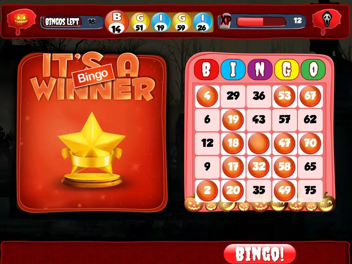 ภาพหน้าจอของ Spooky Bingo - Free Halloween Bingo Game iPad 