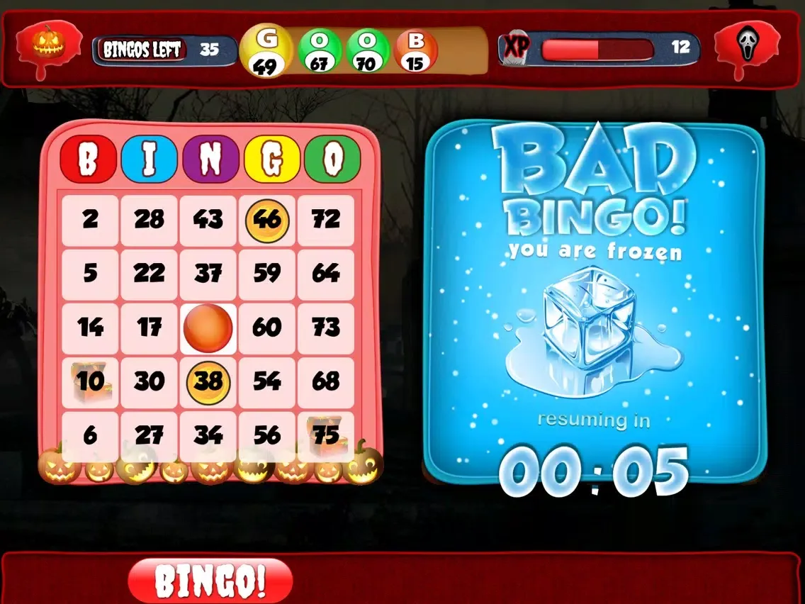 ภาพหน้าจอของ Spooky Bingo - Free Halloween Bingo Game iPad 