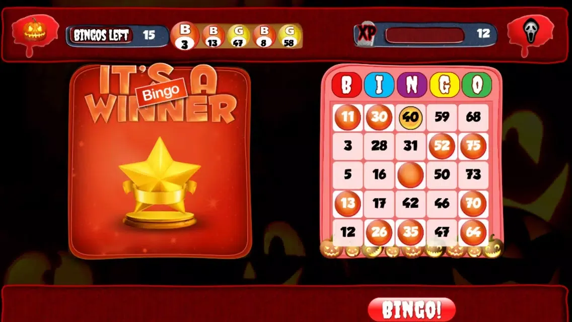 ภาพหน้าจอของ Spooky Bingo - Free Halloween Bingo Game
