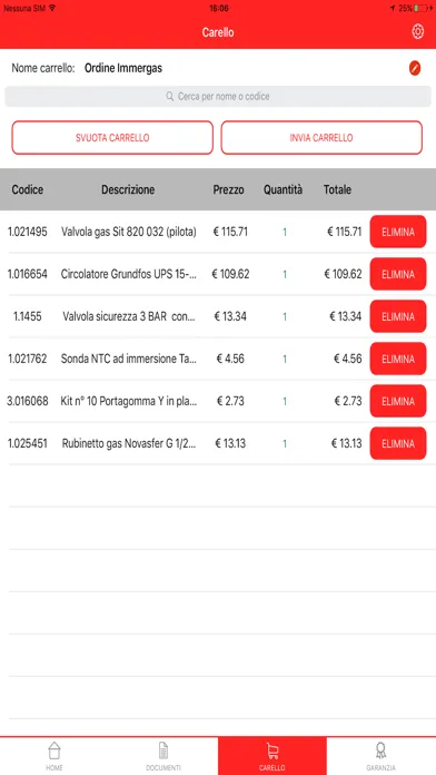 Zrzuty ekranu Spare Parts Ricambi Immergas