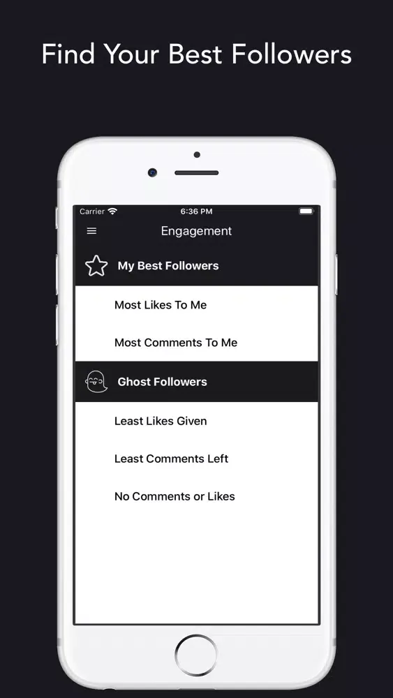 Zrzuty ekranu Ghosty Analyze For Instagram