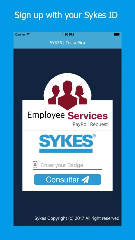 Capturas de pantalla de SYKES Payroll