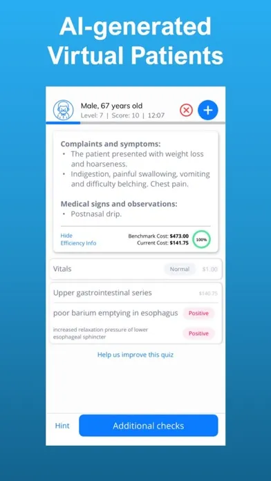 Tangkapan skrin Dr. Lex-Diagnosis Simulator