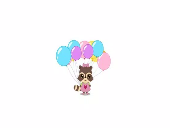 Tangkapan skrin Candy Raccoon Balloon Games iPad 