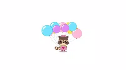 Tangkapan skrin Candy Raccoon Balloon Games