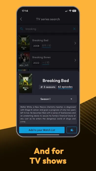 Watch List: TV Series & Movies Ekran Görüntüleri