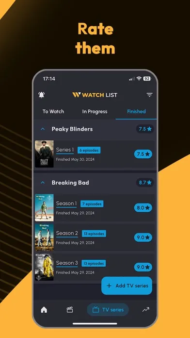 Watch List: TV Series & Movies Ekran Görüntüleri