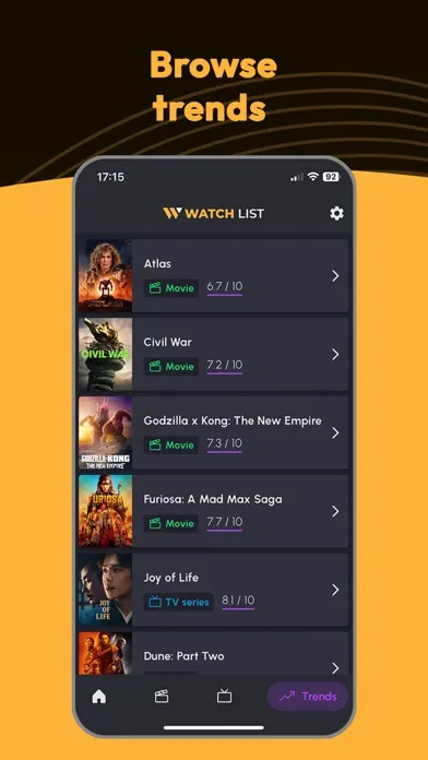 Watch List: TV Series & Movies Ekran Görüntüleri