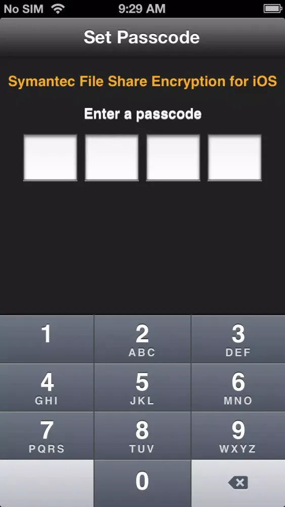 Capturas de pantalla de Symantec File Share Encryption for iOS