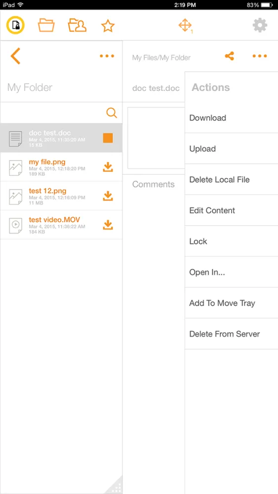 Capturas de pantalla de Work File