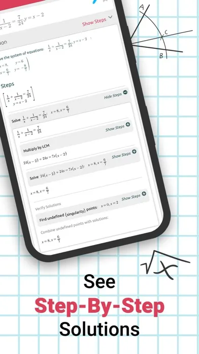 Capturas de tela do Symbolab: AI Math Calculator