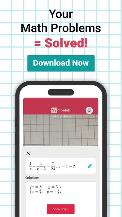 Capturas de tela do Symbolab: AI Math Calculator