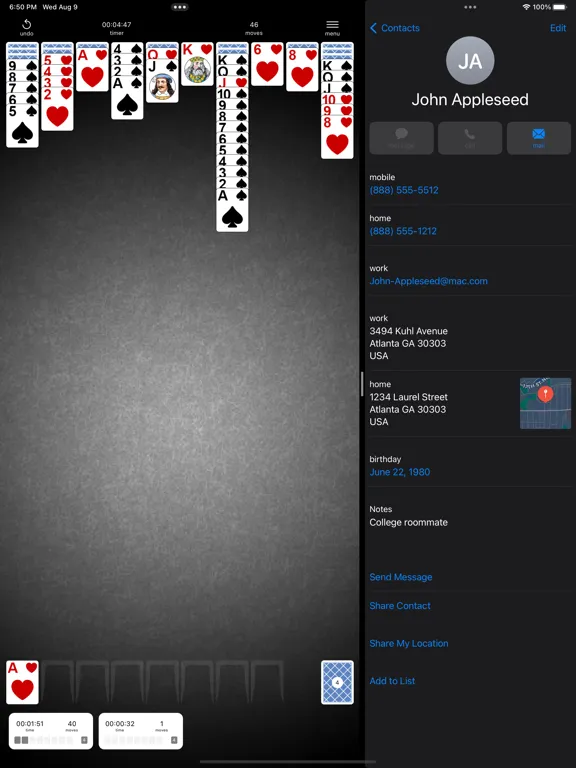 SpiderMate - Spider Solitaire iPad  স্ক্রিনশট