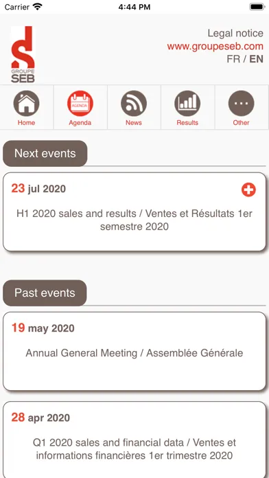 Groupe SEB IR Screenshots