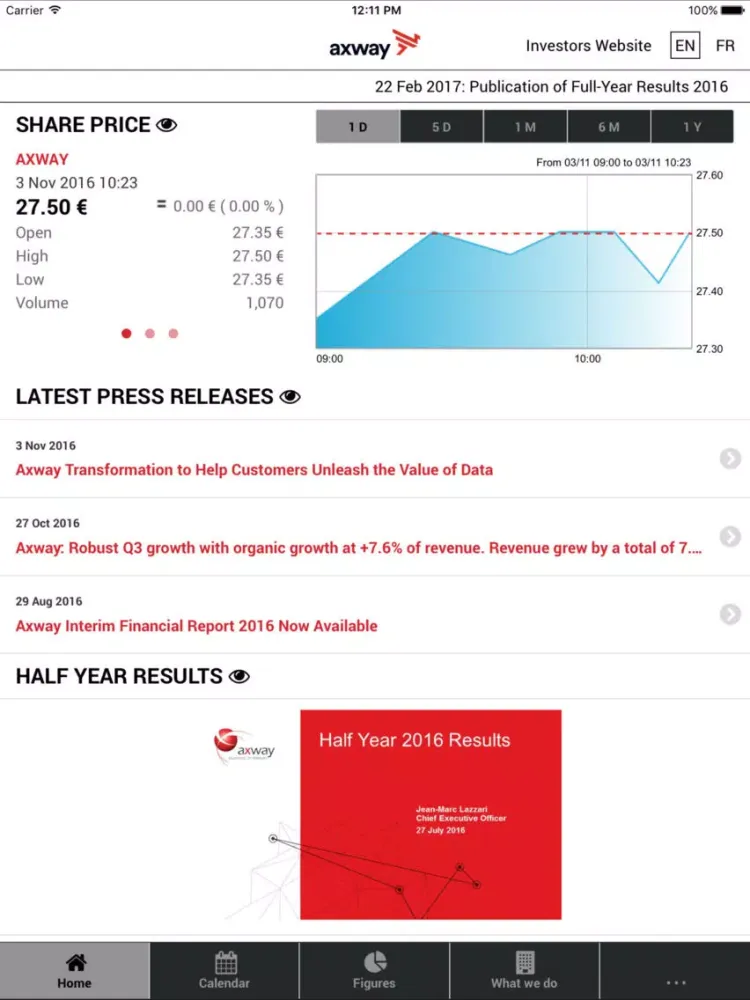 Axway IR iPad  स्क्रीनशॉट