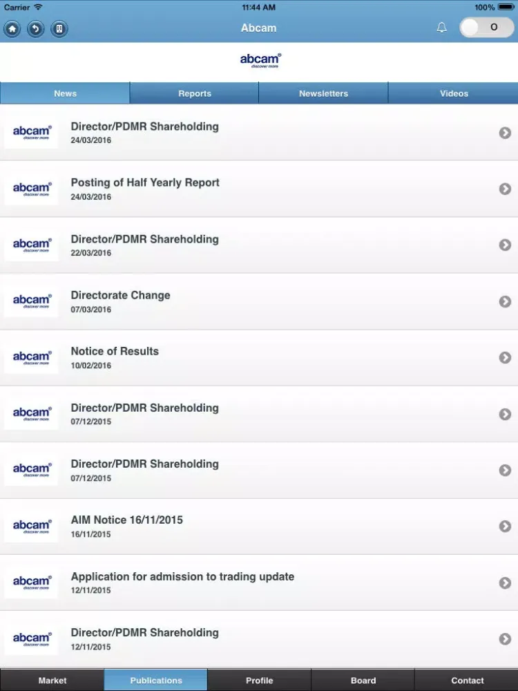 IR Society iPad  Ekran Görüntüleri