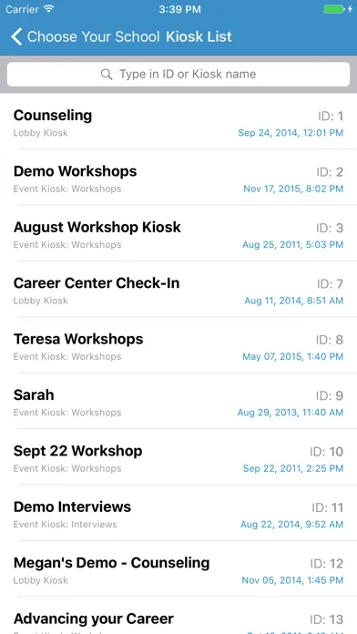 Symplicity Kiosks Screenshots