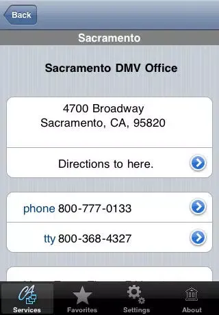 CA.gov Locator應用截圖