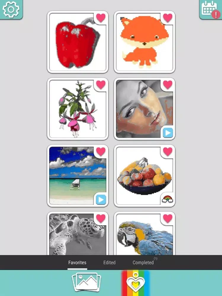 Zrzuty ekranu Color by Number RAINBOW iPad 